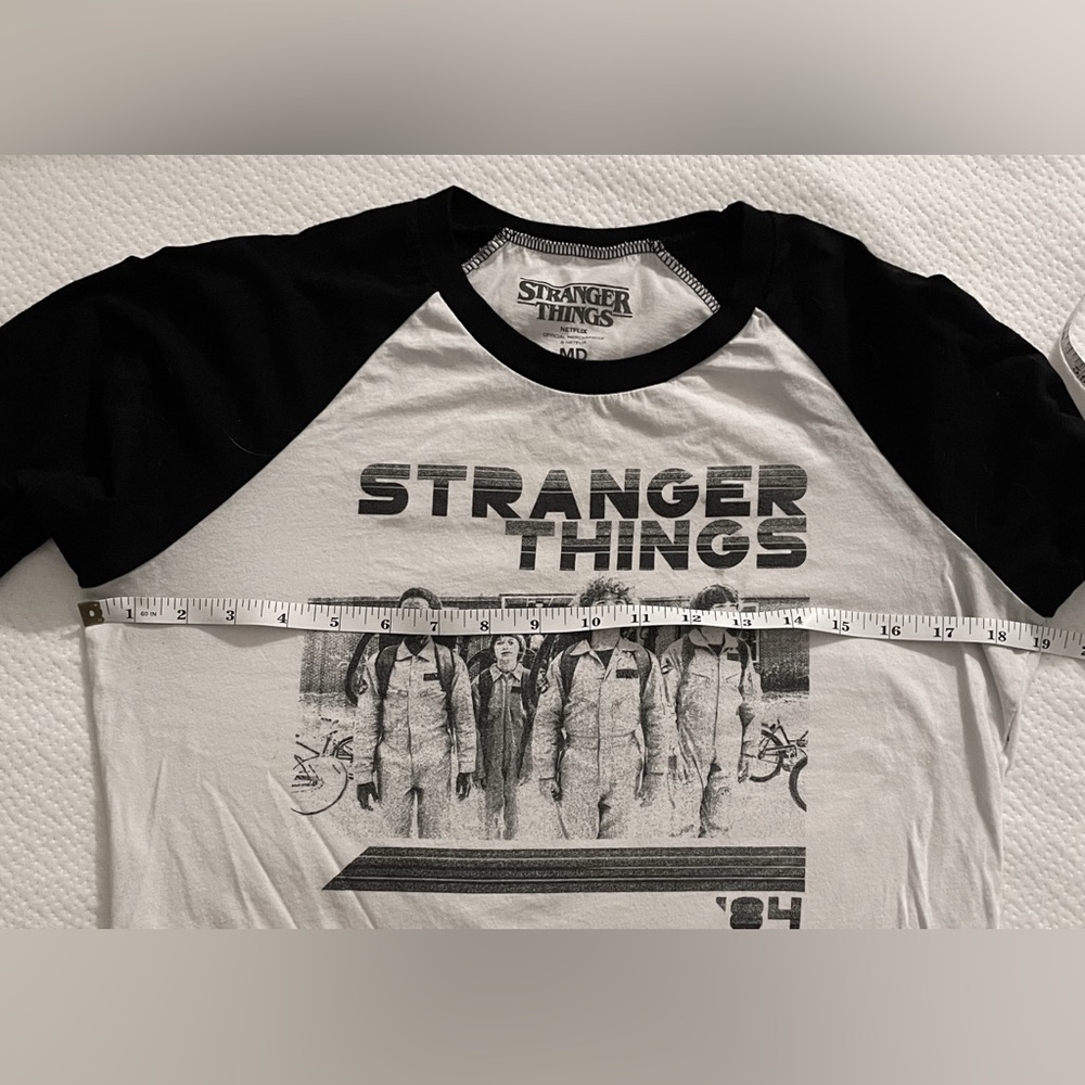 Netflix Stranger Things Kids Graphic Tee 3/4 sleeve tshirt Size M - Picture 4 of 7